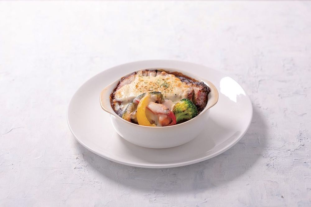ポークステーキの焼きカレー